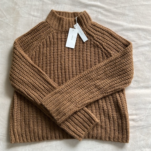 Vince. | Marled Mock Neck Pullover in Ambrite Size Medium - Picture 5 of 9